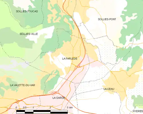 Detailkaart van de gemeente
