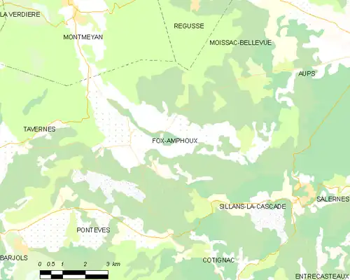 Detailkaart van de gemeente