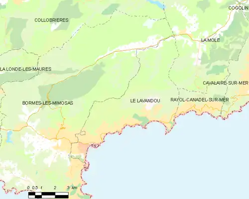 Detailkaart van de gemeente