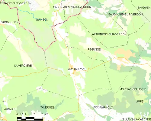 Detailkaart van de gemeente