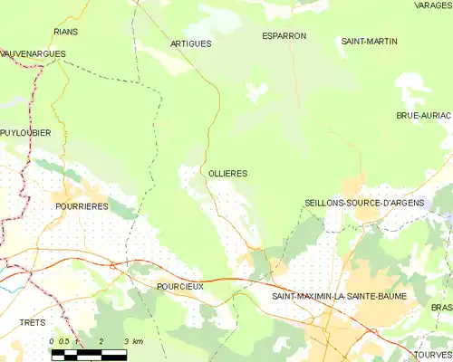 Detailkaart van de gemeente