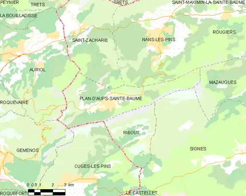 Detailkaart van de gemeente