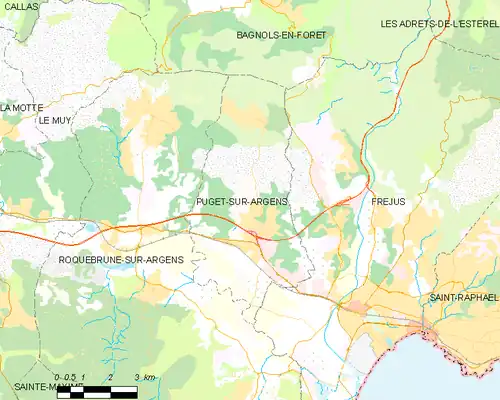 Detailkaart van de gemeente