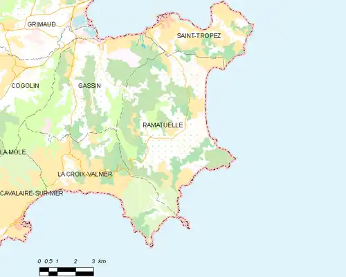 Detailkaart van de gemeente