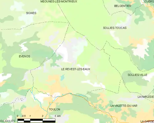 Detailkaart van de gemeente