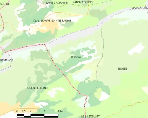 Detailkaart van de gemeente