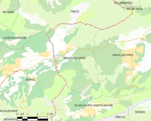 Detailkaart van de gemeente