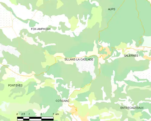 Detailkaart van de gemeente