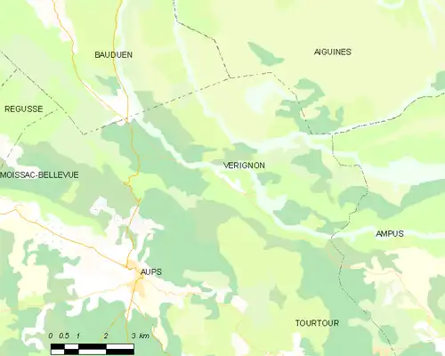 Detailkaart van de gemeente