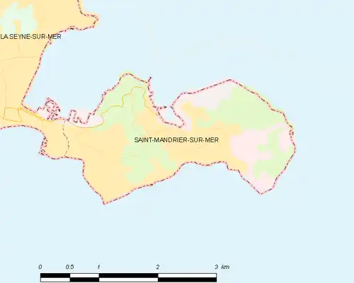 Detailkaart van de gemeente