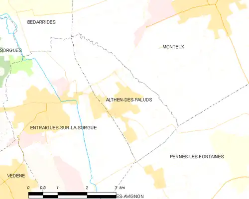 Detailkaart van de gemeente