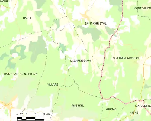 Detailkaart van de gemeente