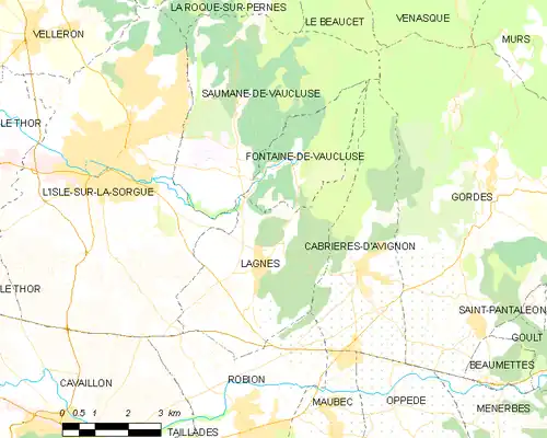 Detailkaart van de gemeente