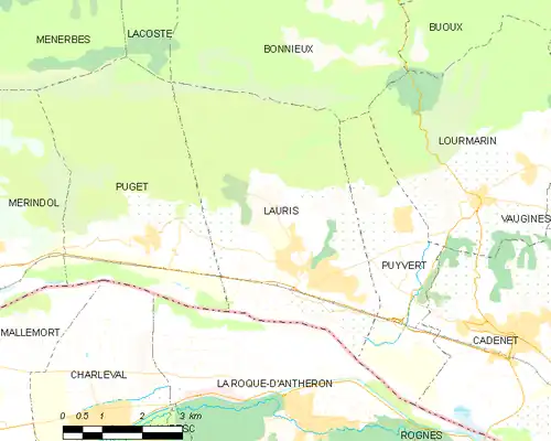 Detailkaart van de gemeente