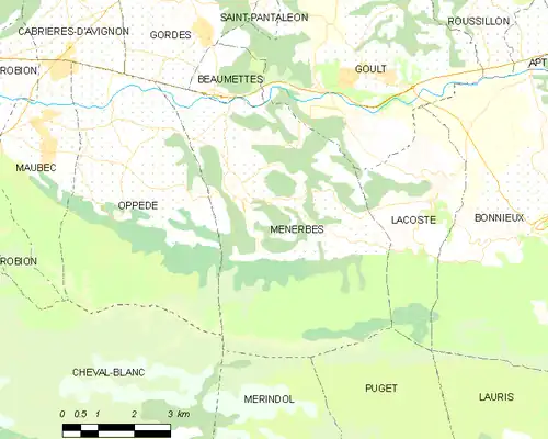 Detailkaart van de gemeente