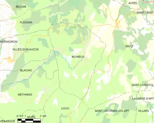 Detailkaart van de gemeente