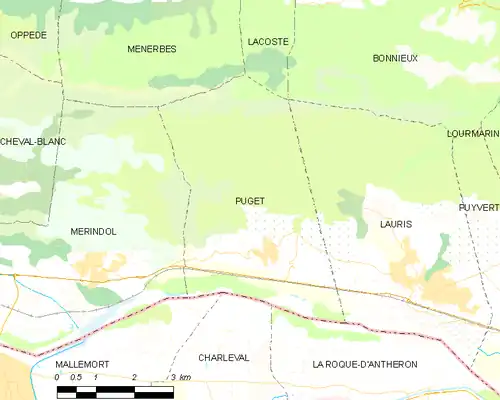 Detailkaart van de gemeente