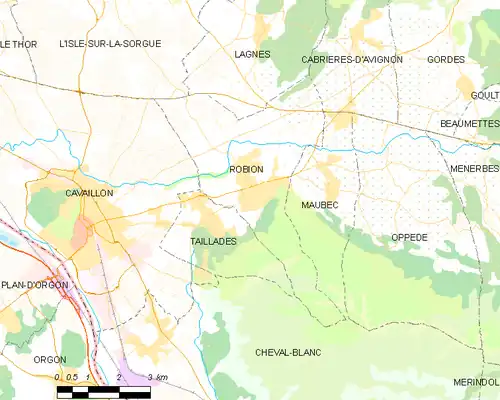 Detailkaart van de gemeente