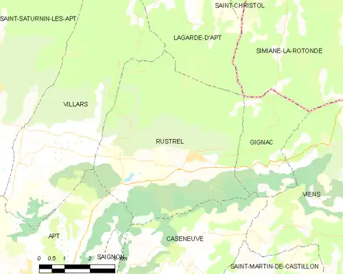 Detailkaart van de gemeente