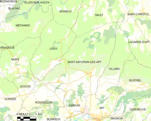 Detailkaart van de gemeente