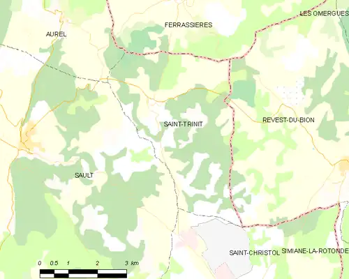 Detailkaart van de gemeente