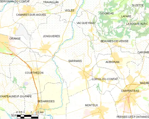 Detailkaart van de gemeente