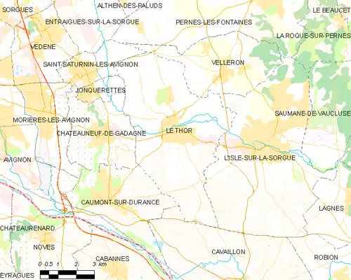 Detailkaart van de gemeente