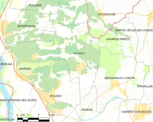 Detailkaart van de gemeente