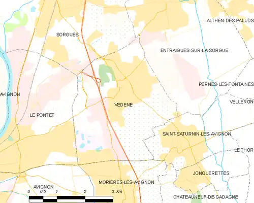 Detailkaart van de gemeente