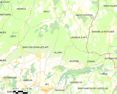 Detailkaart van de gemeente