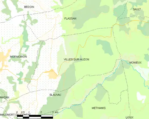 Detailkaart van de gemeente