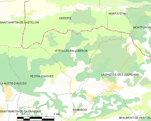 Detailkaart van de gemeente