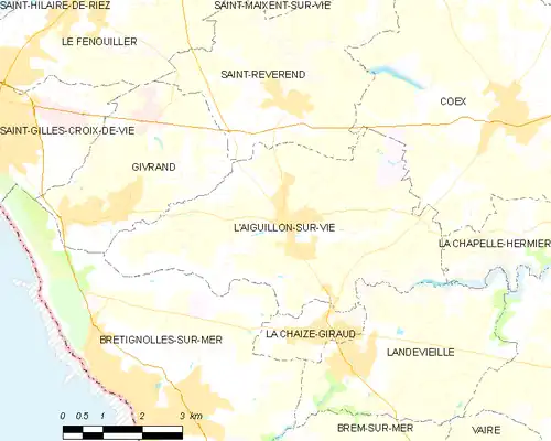 Detailkaart van de gemeente