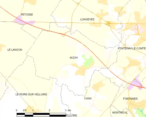 Detailkaart van de gemeente