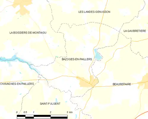 Detailkaart van de gemeente