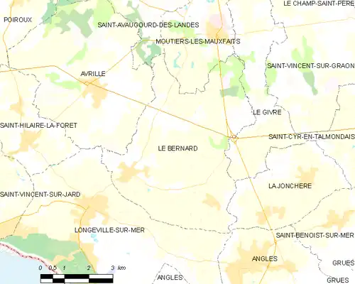 Detailkaart van de gemeente