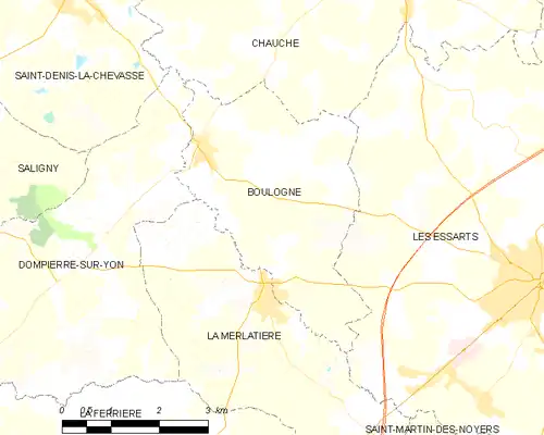 Detailkaart van de gemeente