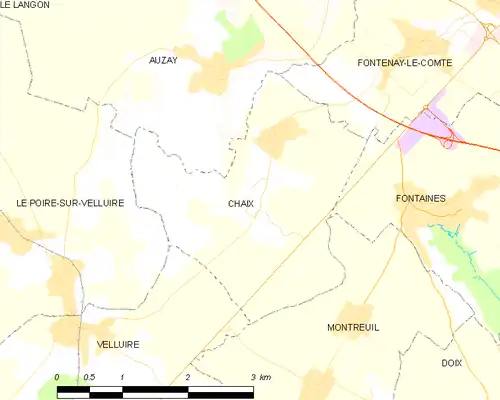 Detailkaart van de gemeente