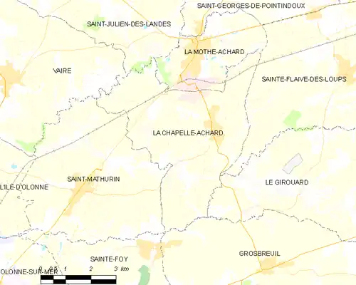 Detailkaart van de gemeente