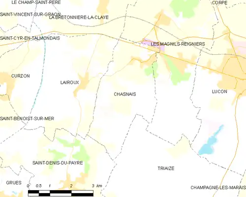 Detailkaart van de gemeente