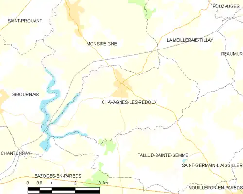 Detailkaart van de gemeente