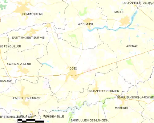 Detailkaart van de gemeente