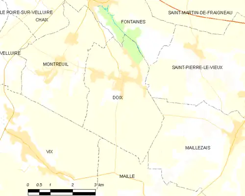 Detailkaart van de gemeente
