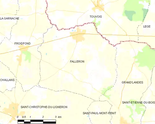 Detailkaart van de gemeente