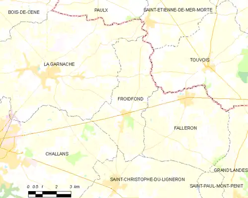 Detailkaart van de gemeente