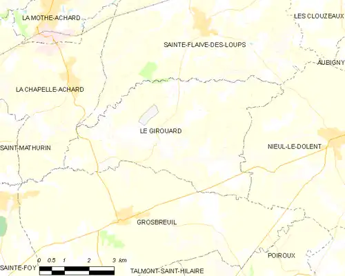 Detailkaart van de gemeente