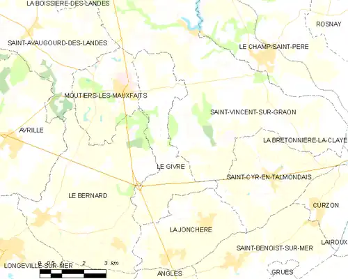 Detailkaart van de gemeente