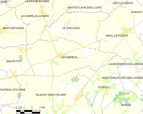 Detailkaart van de gemeente