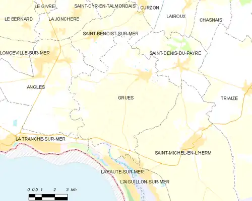 Detailkaart van de gemeente