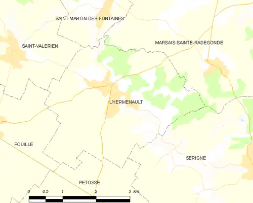 Detailkaart van de gemeente